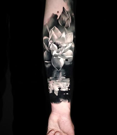 Tattoos - Lotus with reflection tattoo - 137968